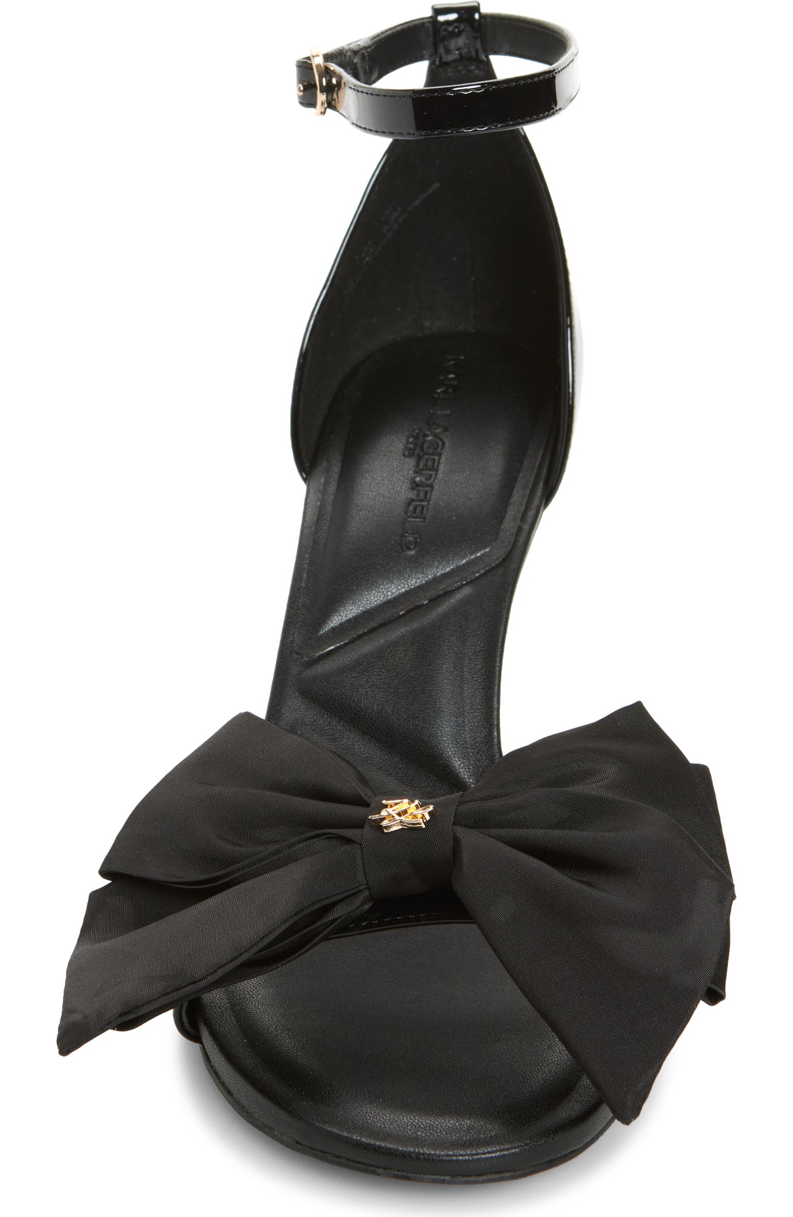 KARL LAGERFELD PARIS Kenz Rhinestone Bow Sandal (Women) | Nordstromrack