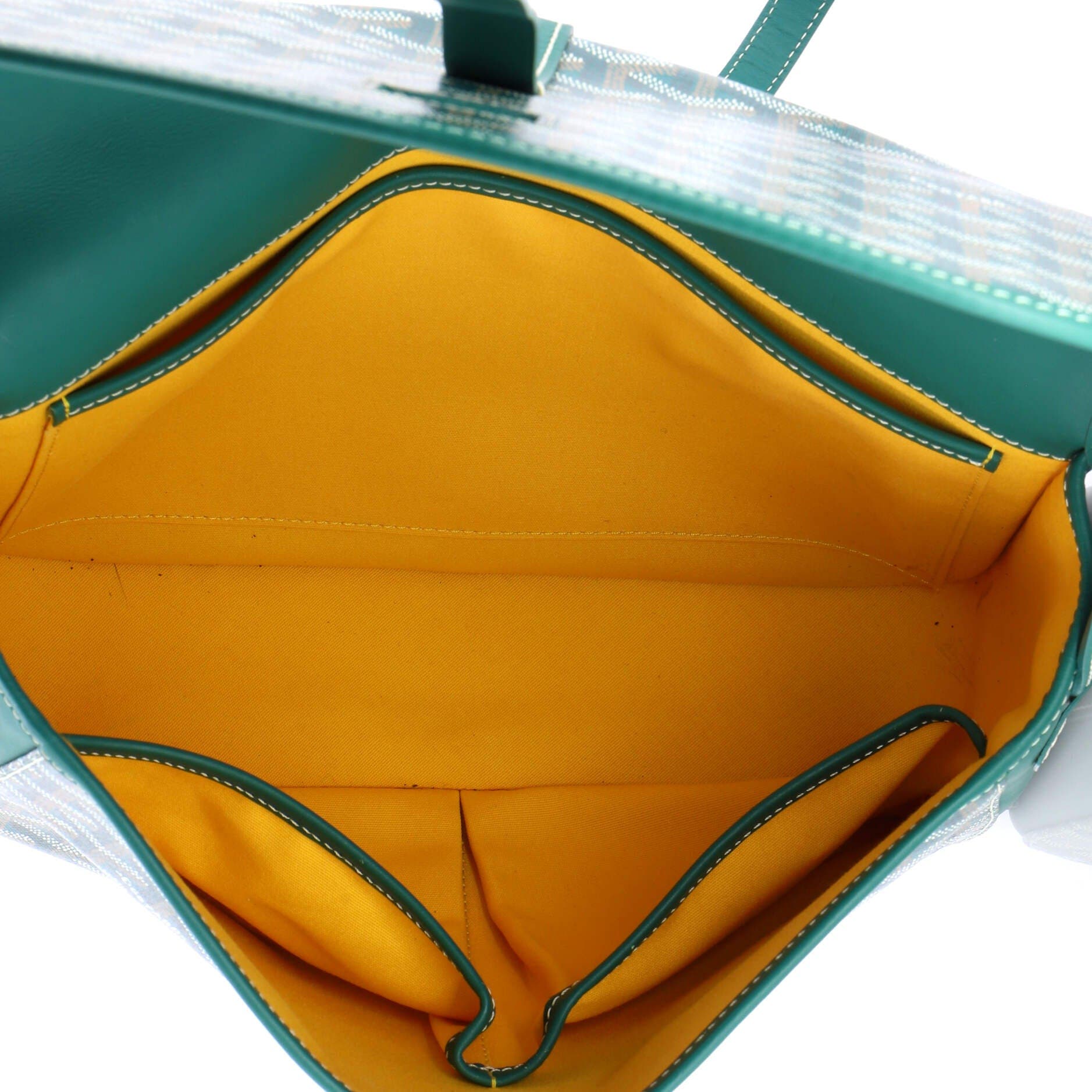 Pre-Owned Goyard Belvedere II Messenger Bag Coated Canvas MM, Alternate, color, Green