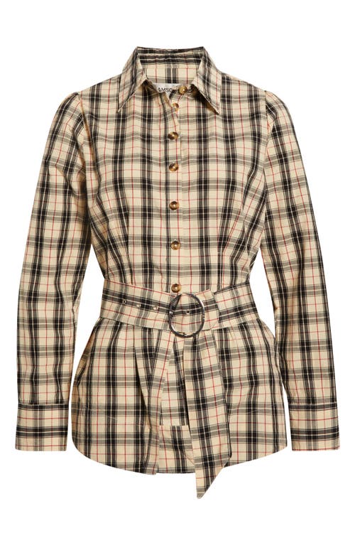 Damson Madder Harley Plaid Button-up Shirt In Neutral
