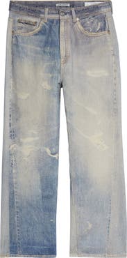 OUR LEGACY Third Cut Trompe l'Oeil Straight Leg Jeans OUR LEGACY Third Cut Trompe l'Oeil Straight Leg Jeans