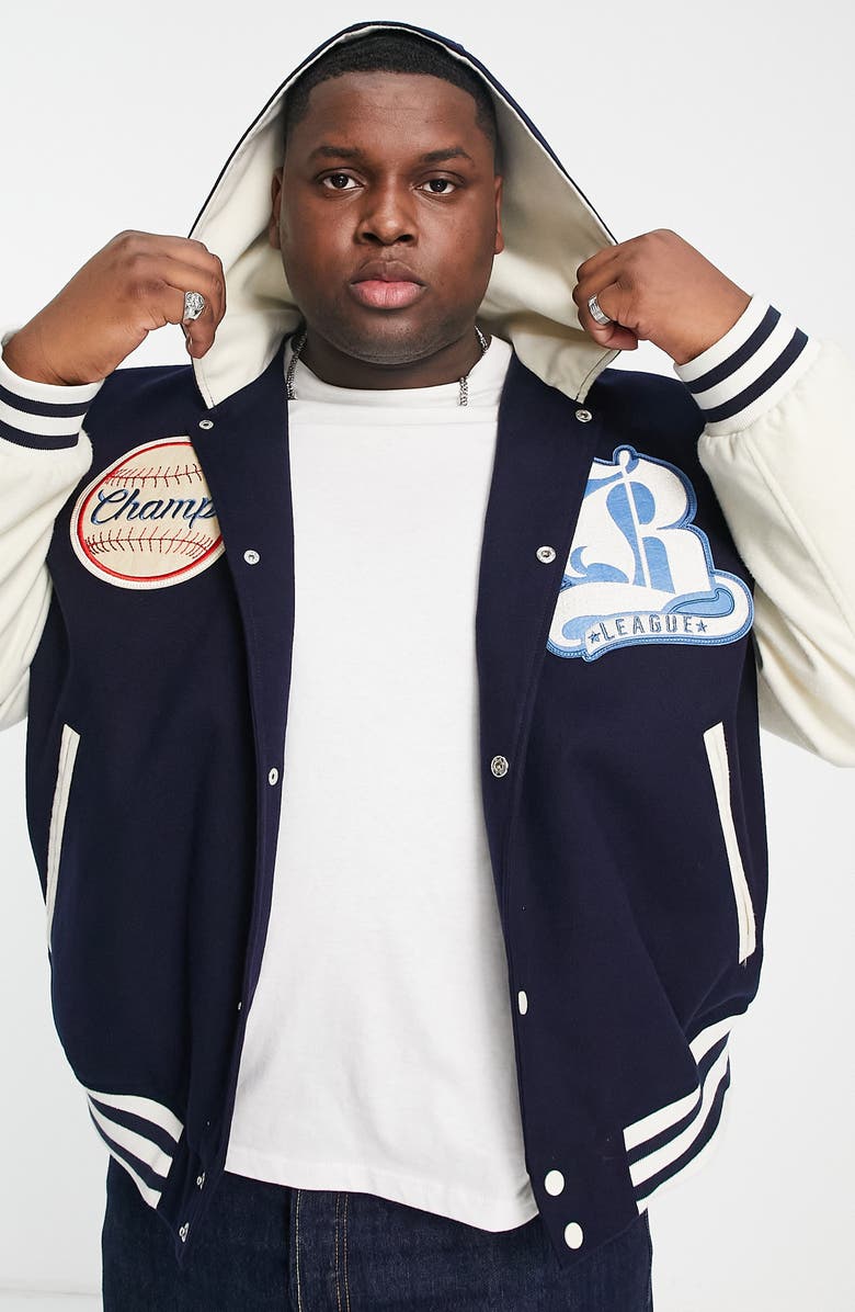 ASOS DESIGN Oversize Varsity Blazer, Alternate, color, 