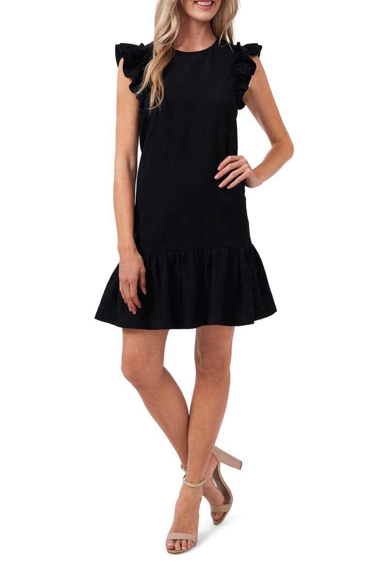 CeCe Flutter Sleeve Shift Dress, Main, color, 