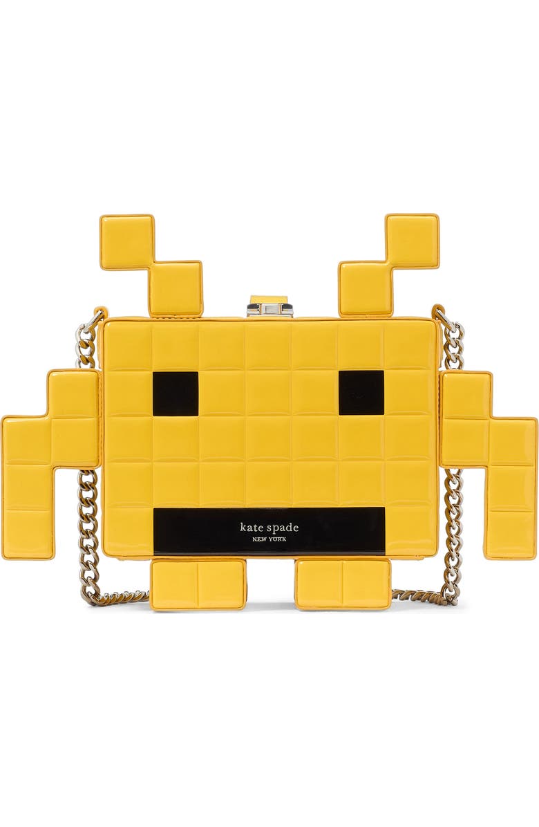 Kate Spade New York x Space Invaders 3D alien patent leather crossbody bag, Main, color,