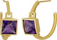 Bony Levy Color 14K Gold Amethyst Hoop Earrings