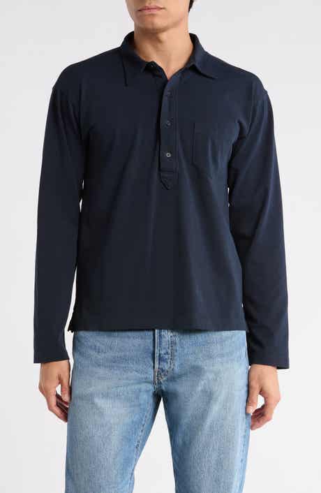 BUCK MASON Coolhand Long Sleeve Cotton Polo
