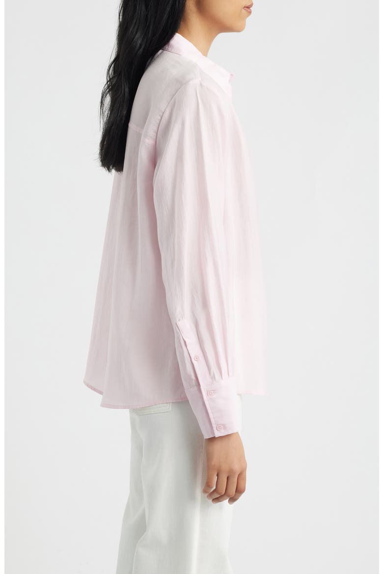 Luxe Touch Relaxed Fit Button-Up Shirt, Alternate, color, PARFAIT PINK