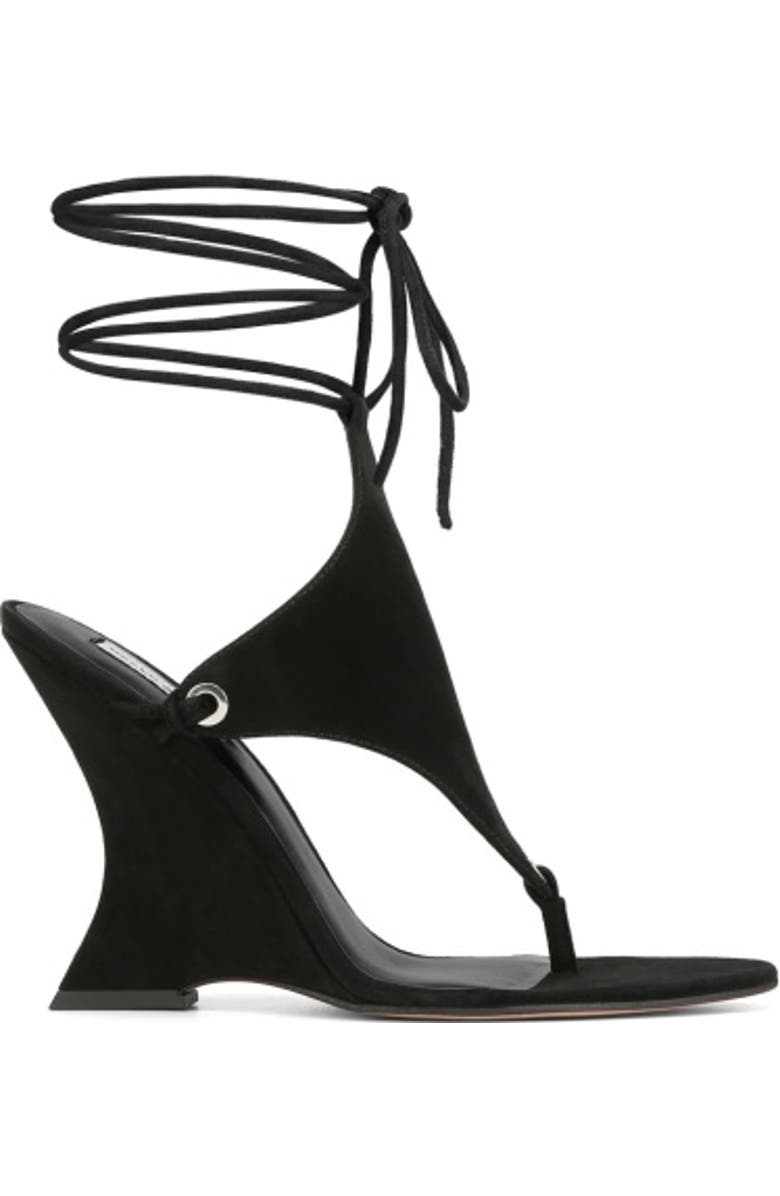 Naked Wolfe Rampage Wedge, Main, color, Black Suede