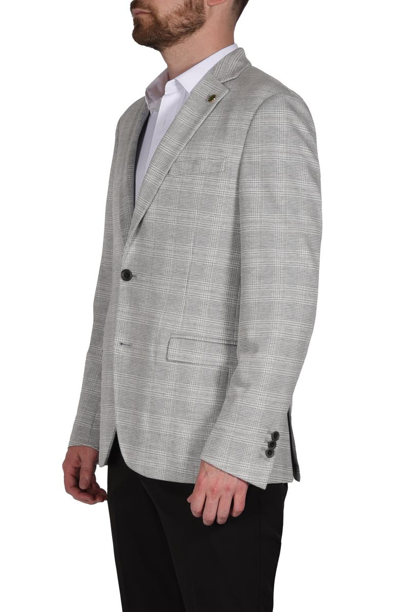 CRICKETEER Plaid Knit Sport Coat, Alternate, color, Grey