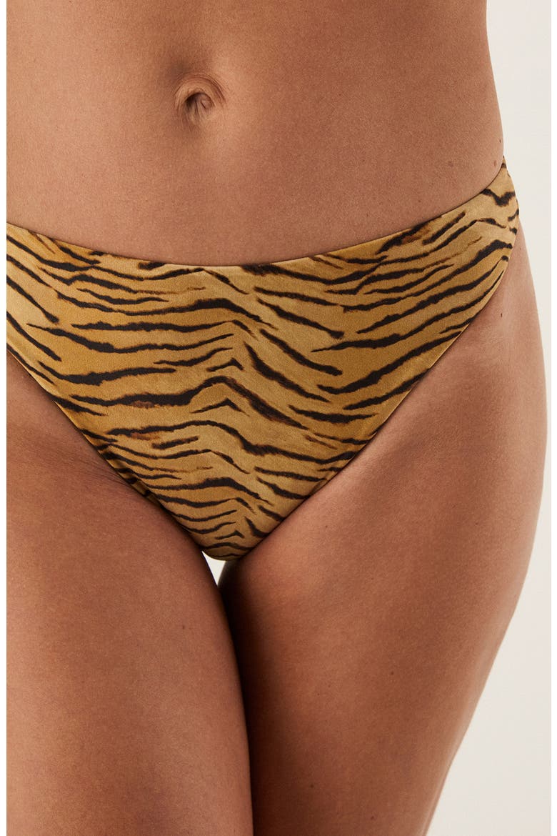 Lindsay Tiger Print Bikini Bottoms, Alternate, color, MULTI