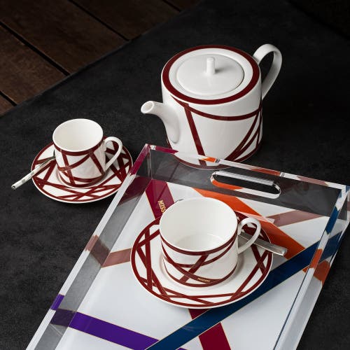Missoni Coffee Cup & Saucer Set Of 2 In Luxury Box In Multi