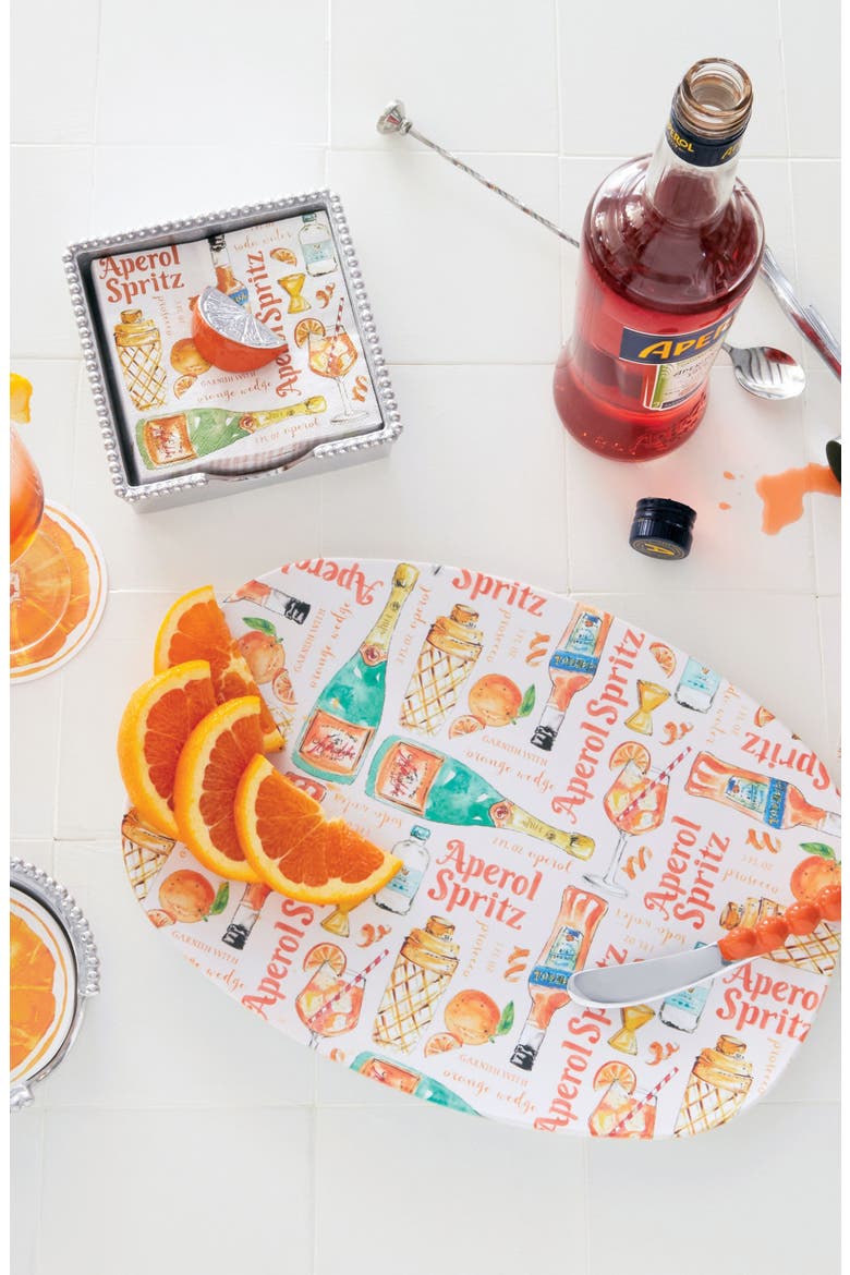 Orange Slice Beaded Napkin Box Set, Alternate, color, SILVER