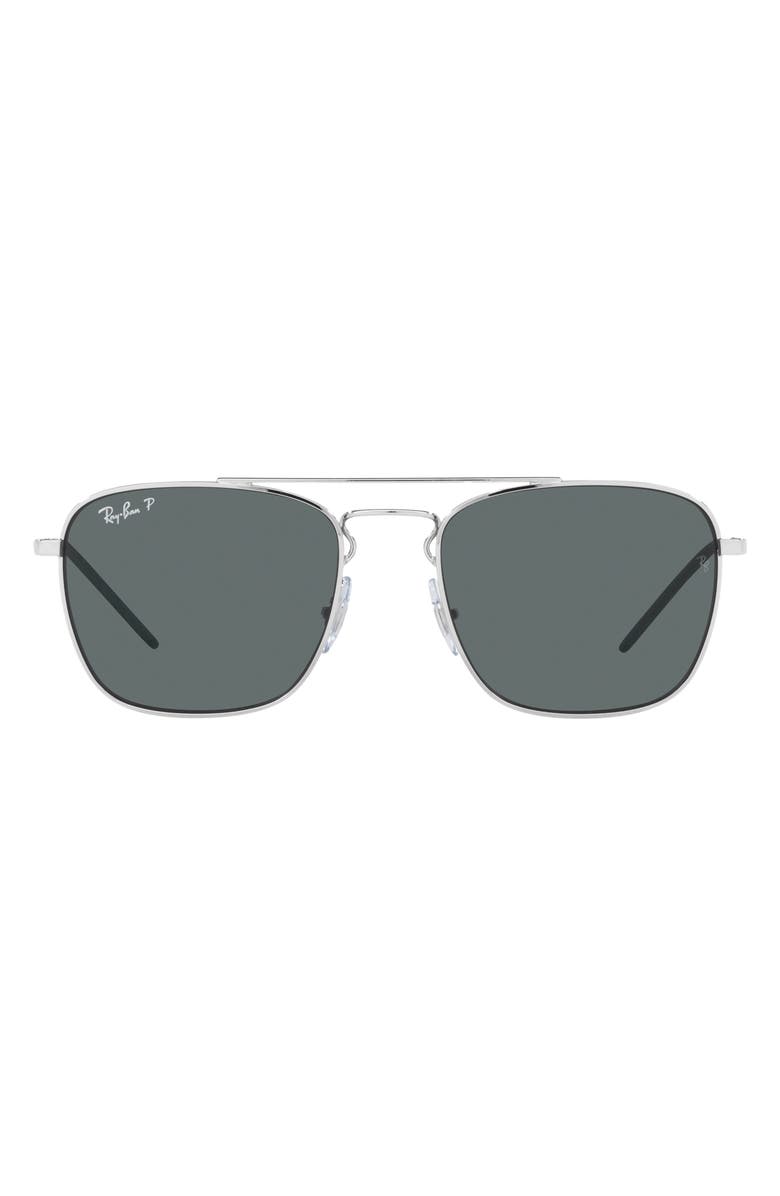 Ray-Ban 55mm Polarized Square Sunglasses, Main, color,