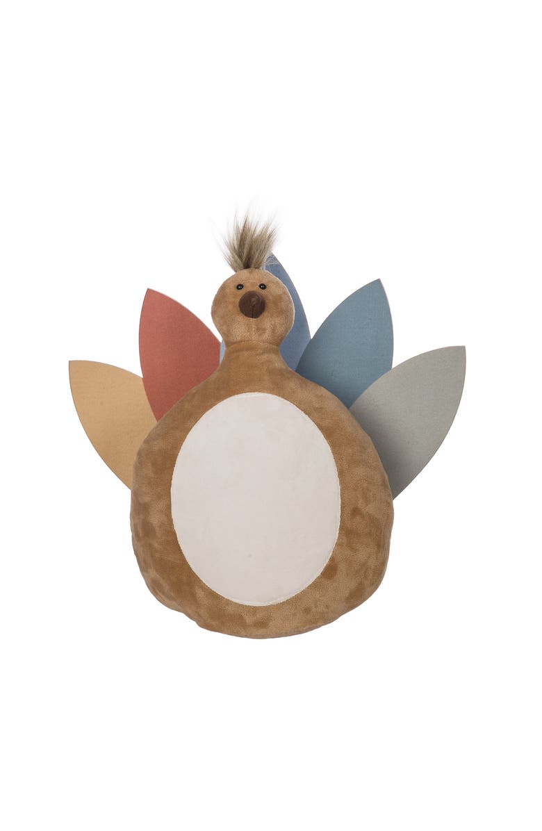 Transpac Plush Sitting Turkey Figurine Multicolored Tabletop Decoration, Main, color, Brown