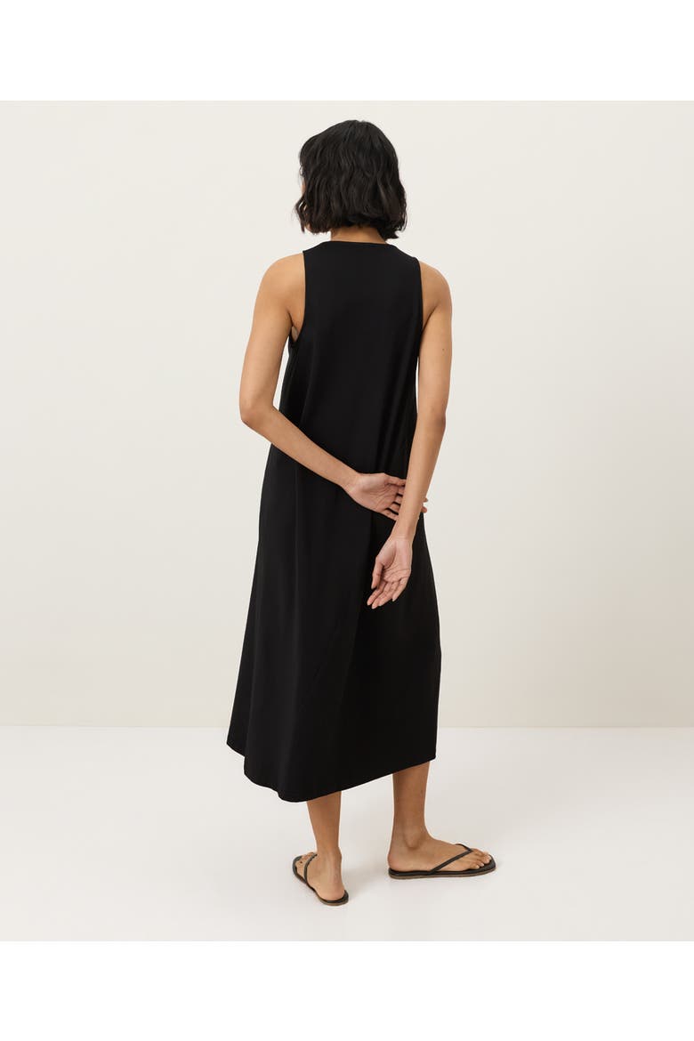 Fit & Flare Relaxed Tank Dress Made With Organic Cotton, Alternate, color, Black