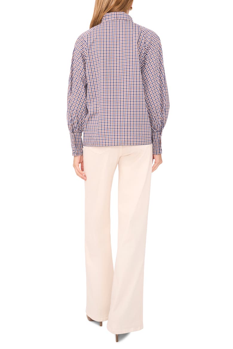 Bow Neck Poplin Shirt, Alternate, color, RICH BLACK