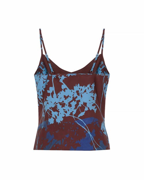 Theo The Label Hydra Printed Cowl Neck Cami In Brown