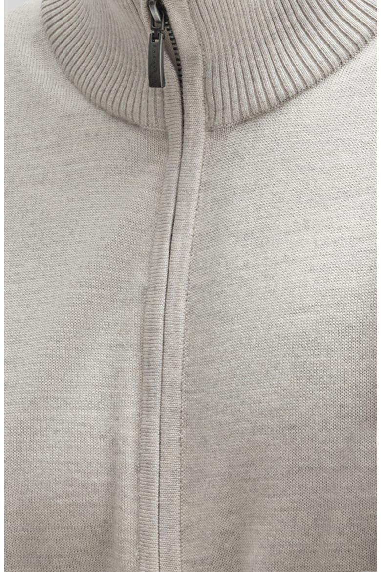 Thomas Full Zip Merino Wool Sweater, Alternate, color, MOONSTONE