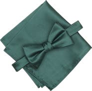 Original Penguin Textured Satin Bow Tie & Pocket Square Set