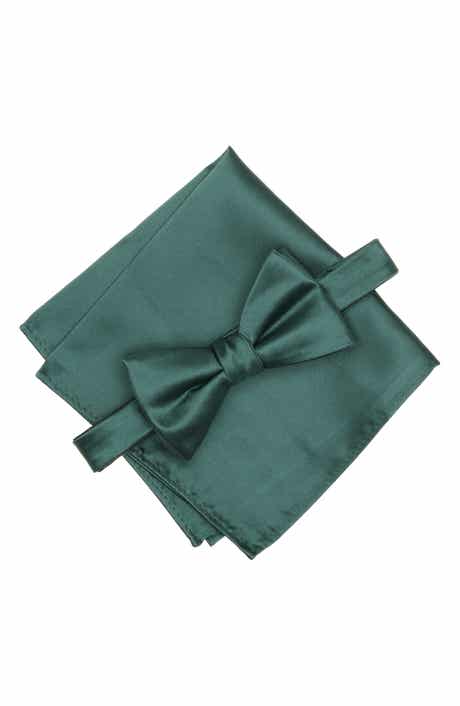 Original Penguin Textured Satin Bow Tie & Pocket Square Set