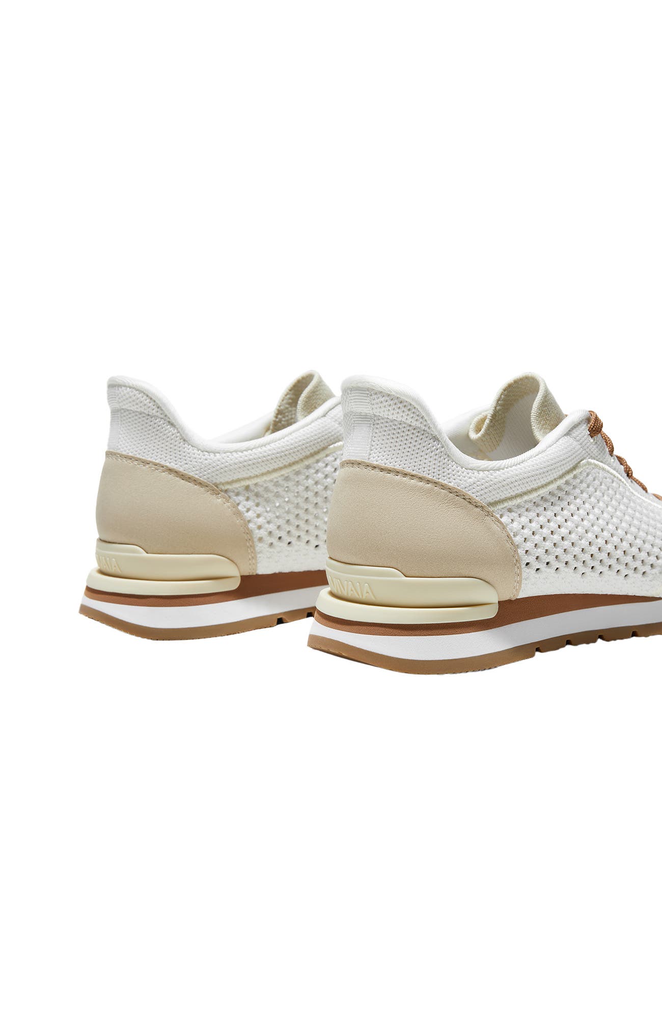 Allday Unisex Slip-On Mesh Sneakers, Alternate, color, White Buff Beige