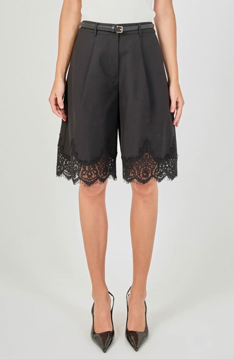Lace Detail Bermuda Shorts