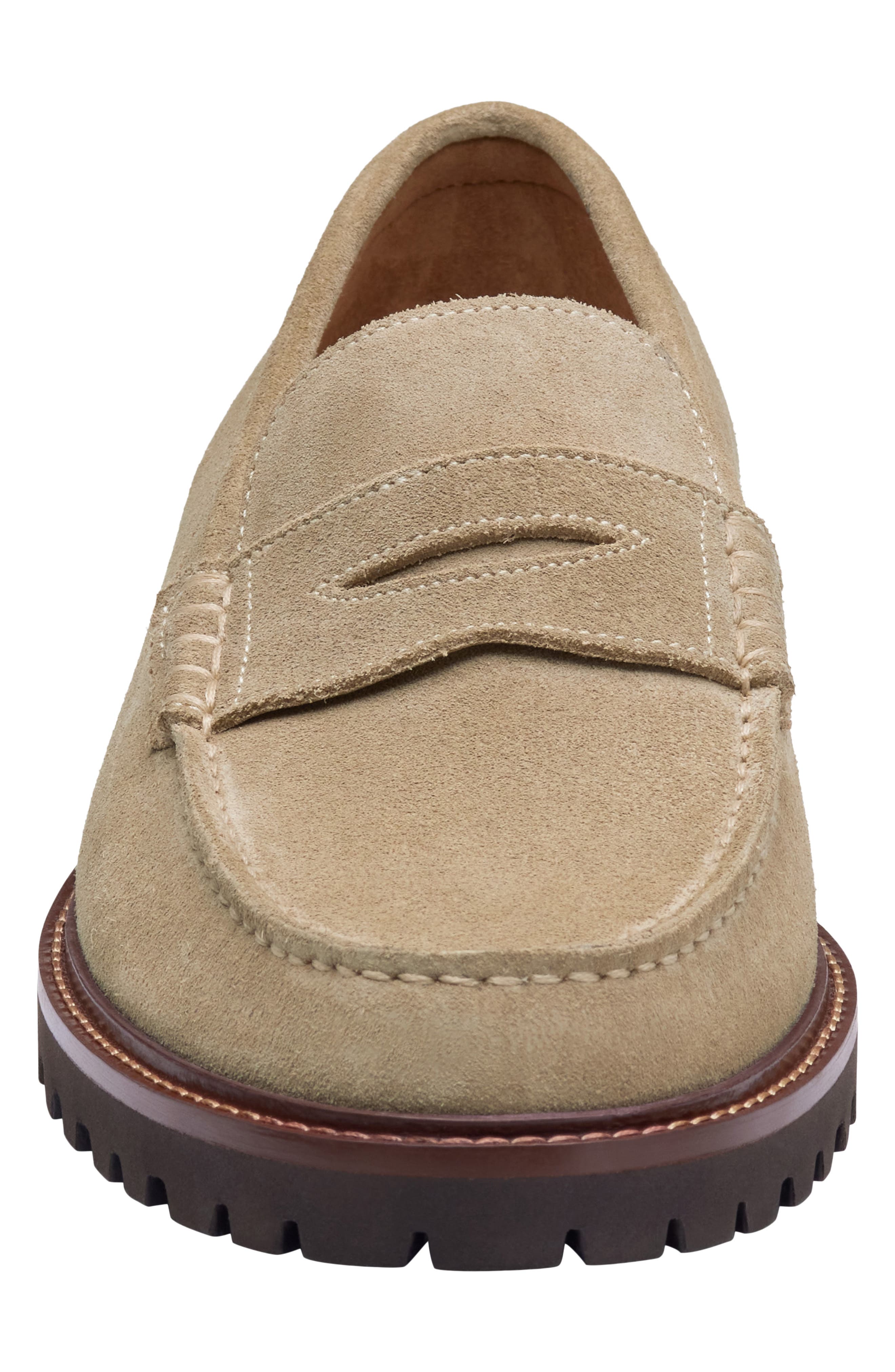 Johnston & Murphy Collier Penny Loafer, Alternate, color, Beige Suede