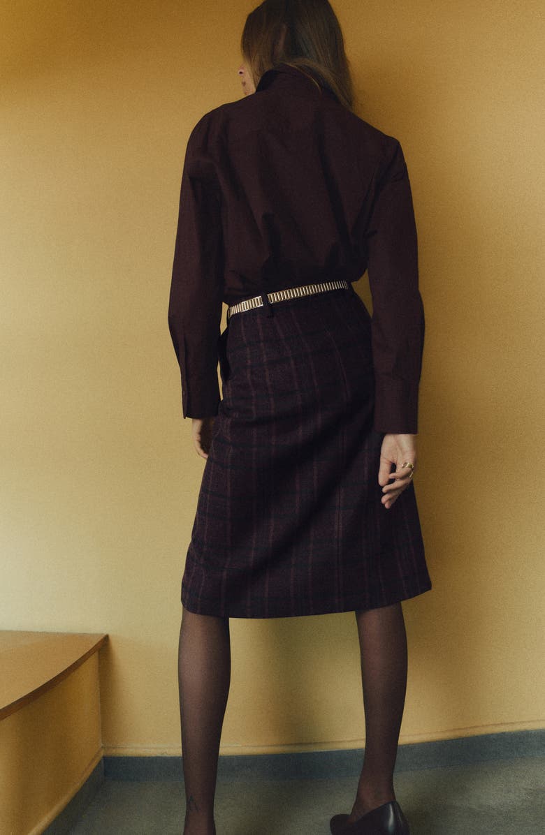 MANGO Oversize Poplin Shirt, Alternate, color, Brown