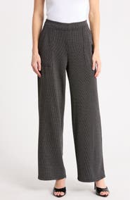 MAX STUDIO Stripe Wide Leg Ponte Pants