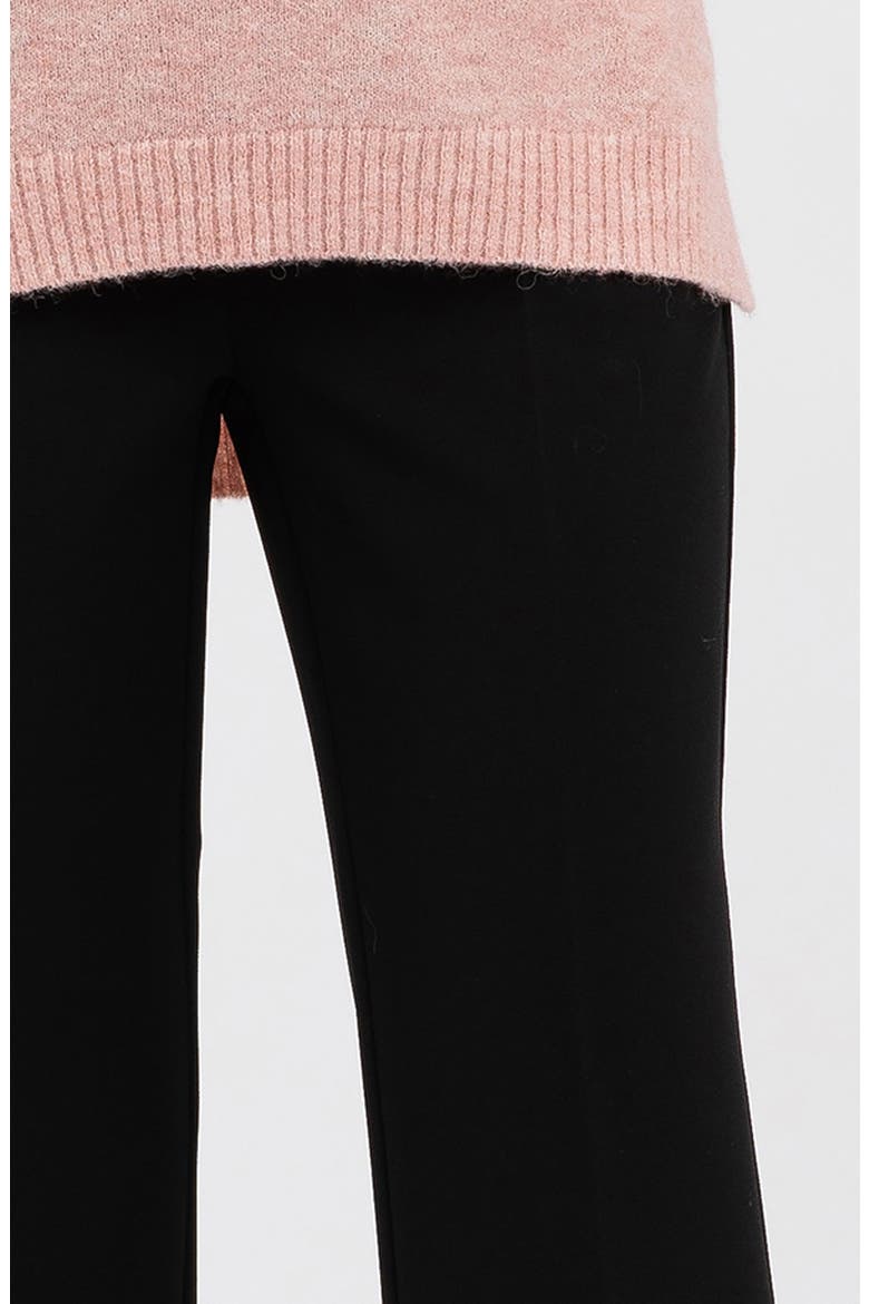 Over the Bump Straight Leg Maternity Pants, Alternate, color, BLACK