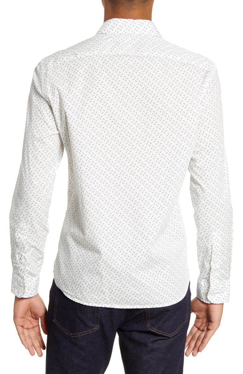 Benson Print Button-Up Shirt, Alternate, color, 