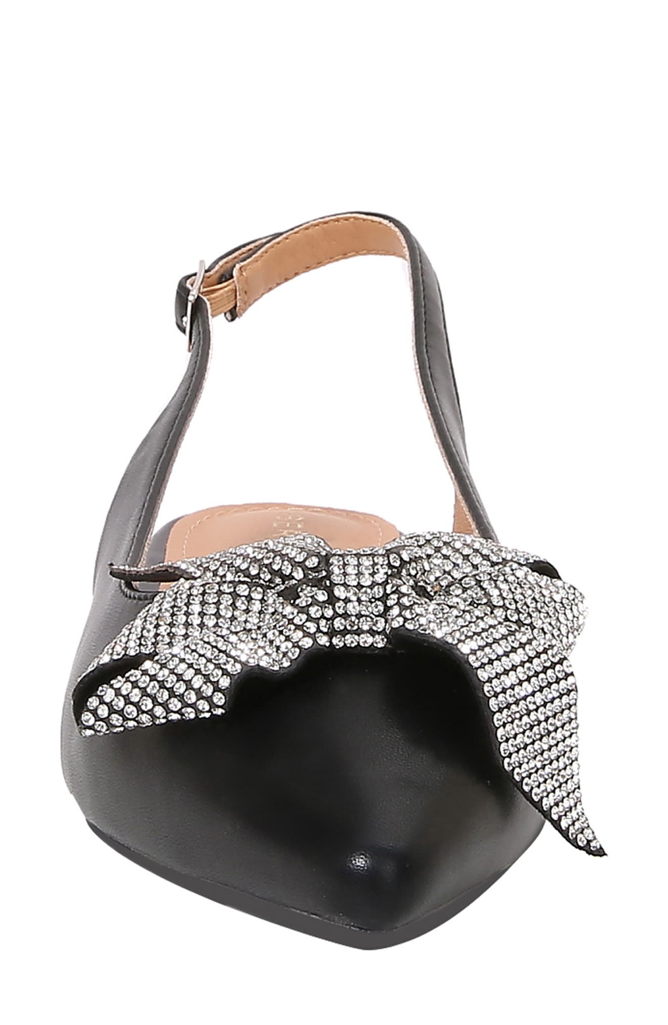 BERNESS Nyomi Rhinestone Bow Slingback Flat, Alternate, color, 