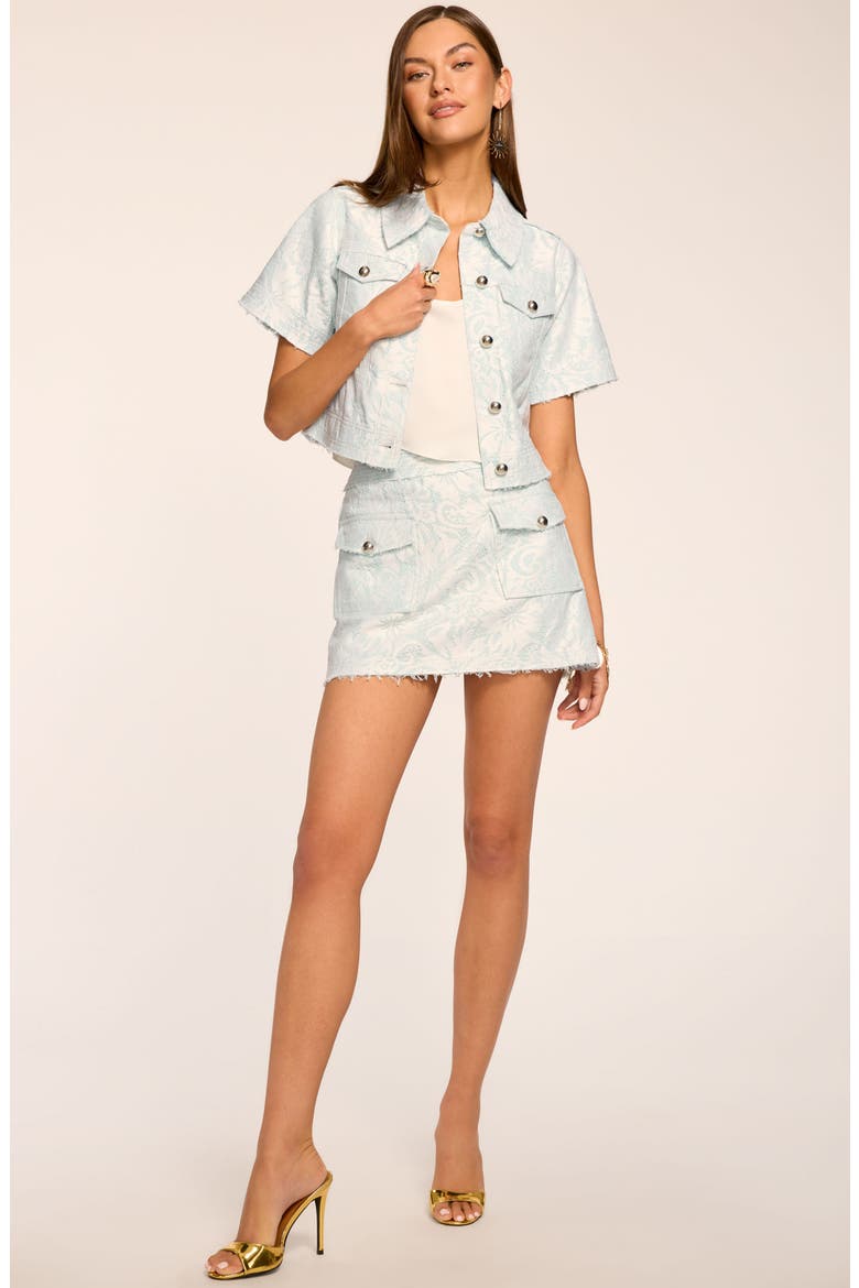 Zoey Lace Cargo Miniskirt, Alternate, color, BLUE BREEZE LACE