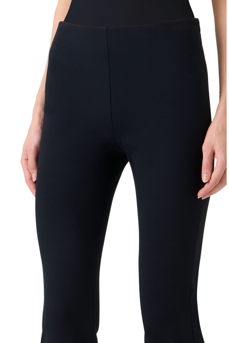 Stretch Crepe Crop Pants, Alternate, color, BLACK