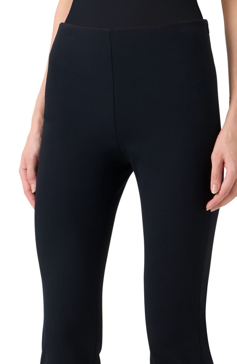 Akris punto Stretch Crepe Crop Pants, Alternate, color, Black