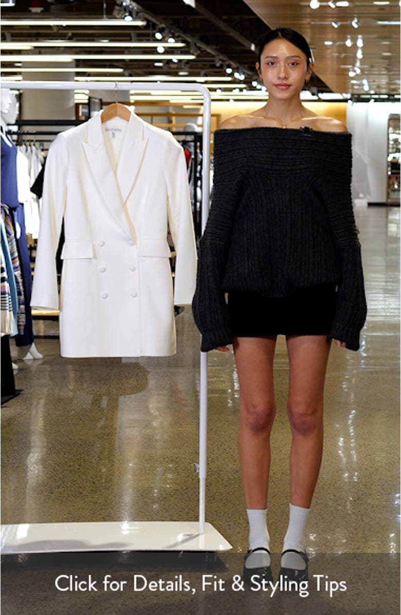 Double Breasted Long Sleeve Tuxedo Dress, sales video thumbnail