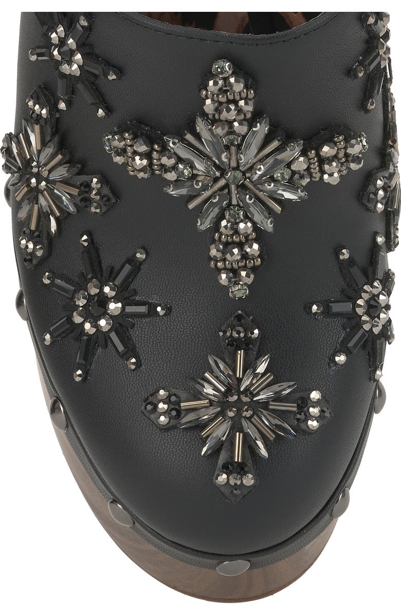 Jessica Simpson Cazea Crystal Embellished Slingback Platform Sandal, Alternate, color, Black