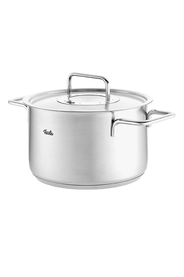 Pure Collection Stainless Steel Stock Pot with Metal Lid, Alternate, color, Stainless Steel