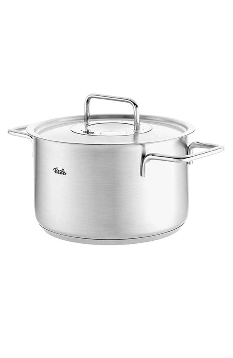 Fissler Pure Collection Stainless Steel Stock Pot with Metal Lid, Alternate, color, Stainless Steel