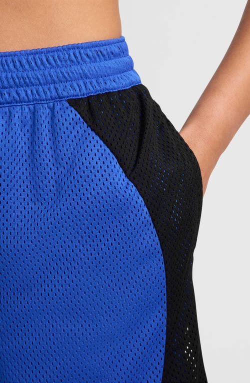 Nike Essential Dri-fit Mesh Basketball Shorts In Hyper Royal/black/white