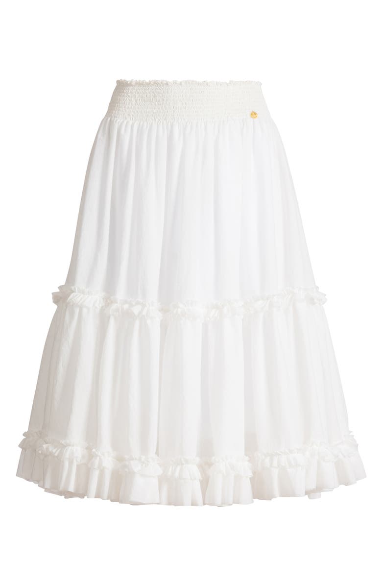 Balmain Long gathered skirt, Alternate, color, White