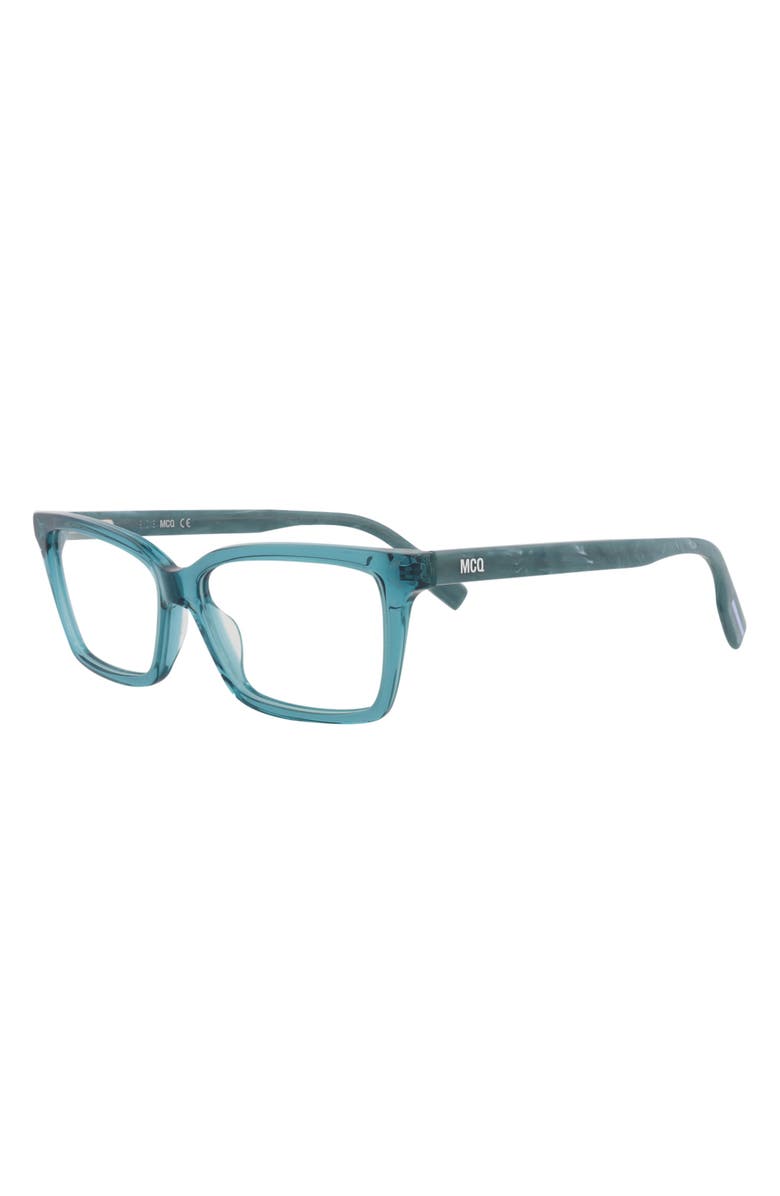 McQueen 53mm Rectangular Optical Glasses, Alternate, color, 