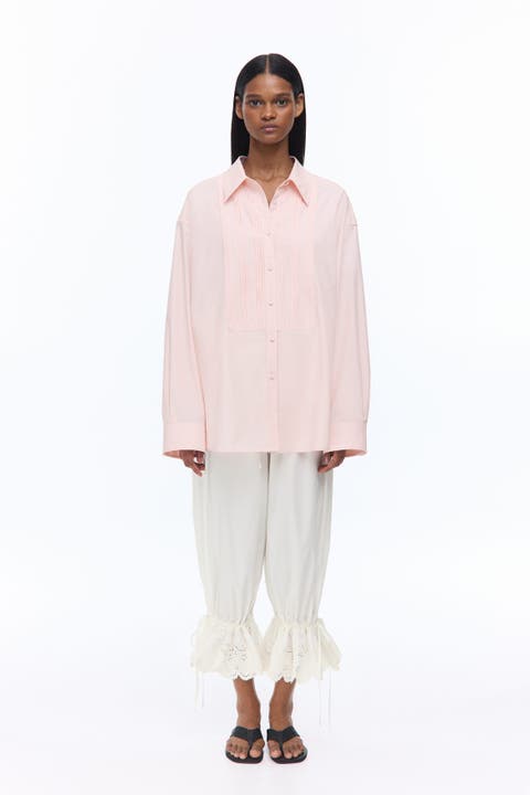 Bib-front Poplin Shirt