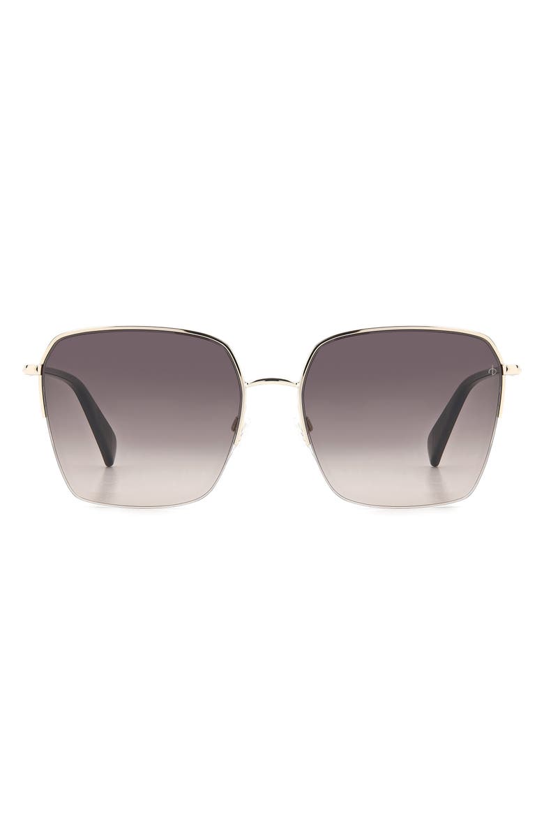 rag & bone 58mm Square Sunglasses, Main, color, Gold/ Brown Gradient