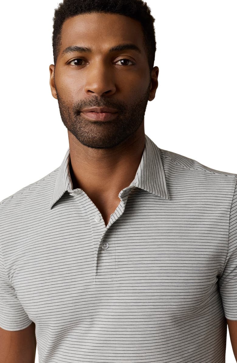 Faherty Movement Polo, Alternate, color, Dark Cloud Stripe