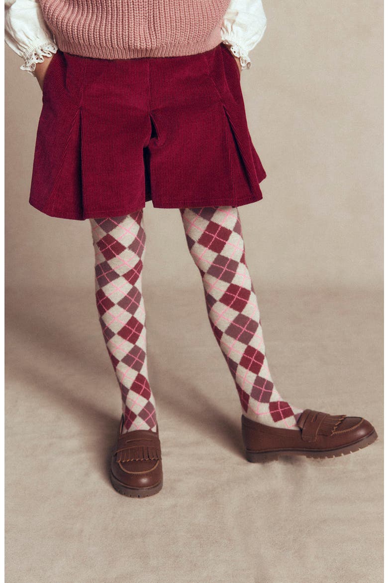 Kids' Pleated Corduroy Skort, Alternate, color, RUMBA RED CORD