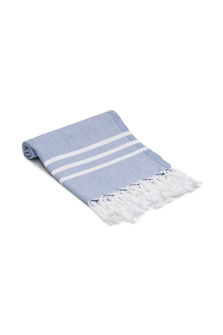 Trio Stripe Turkish Cotton Hand & Kitchen Towel Bundle, Alternate, color, Denim Blue