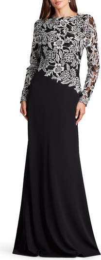 パーティードレス TadashiShoji A-Line Sequin Lace & Crepe Gown Tadashi Shoji A-Line Sequin Lace & Crepe Gown | Neiman Marcus