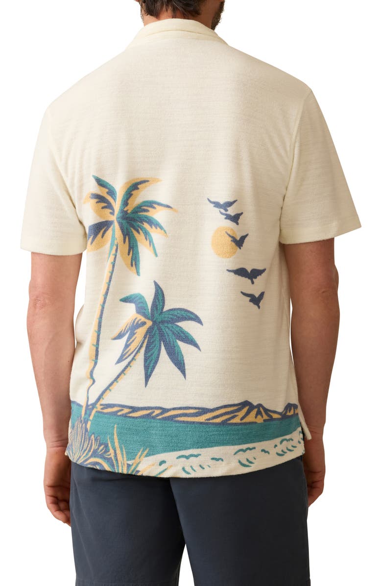 Faherty Cabana Terry Cloth Camp Shirt, Alternate, color,