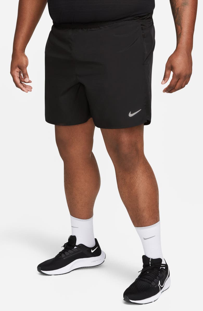 Nike Dri-FIT Challenger Athletic Shorts, Alternate, color, Black/ Reflective Silv