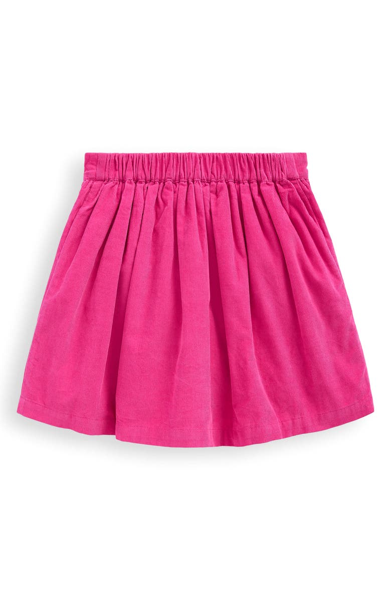 Mini Boden Kids' Corduroy Flower Pocket Skirt, Alternate, color, Raspberry Pink
